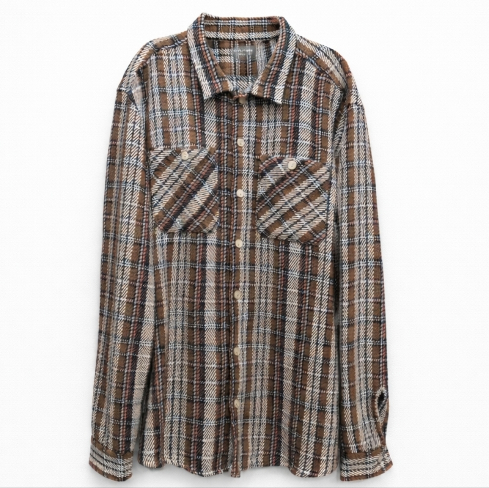 Jack & Jones Originals Plaid Flannel Overshirt Shacket XXL